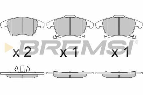 Гальмівні колодки пер. Ford Galaxy III/Mondeo V/S-Max 14- (155.2x66.6x19.9) - BREMSI BP3655