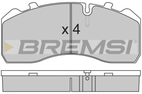 Гальмівні колодки пер. Iveco/MAN/MB - (500055019, 500086004, 2996468) BREMSI BP7284