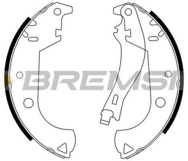 Тормозные колодки зад. Doblo 01-05 (бараб.) - BREMSI GF0184