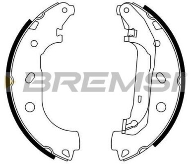 Комлект тормозных накладок - (2T142200AC, 2T142200AB, 5039061) BREMSI GF0244