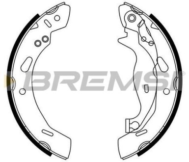 Гальмівні колодки зад. Ford Fiesta VI 08- (TRW) - (1802623) BREMSI GF0249