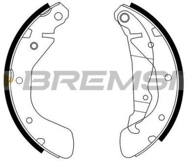 Комлект тормозных накладок - BREMSI GF0354