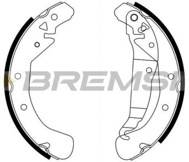 Гальмівні колодки зад. Combo 01-05/Astra F/G 91-05 (бараб.) (230x42) - (01605920, 1605920, 90512792) BREMSI GF0358