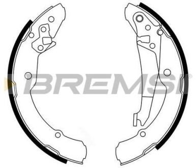 Комлект тормозных накладок - (1J0698525B, 1J0609526, 1J0609528) BREMSI GF0473