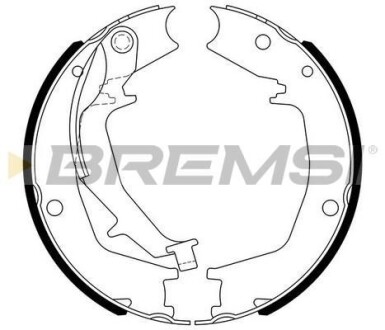 Комлект тормозных накладок - (5835026A10, 583501FA10, 583503AA00) BREMSI GF0727