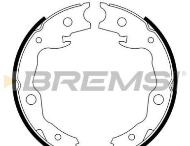 Колодки ручного гальма Juke 10-/ X-Trail (T31) 07-13/ Qashqai 07-13/Leaf 10- - BREMSI GF0876