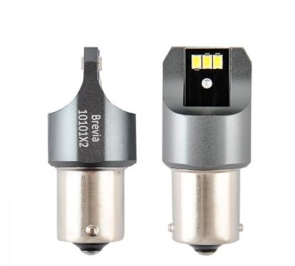 Лампа LED 12-24V 330Lm (2шт) P21W BA15s - BREVIA 10101X2