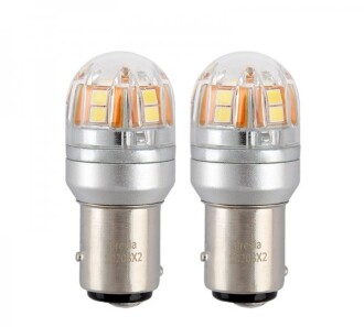 Лампа LED S-Power 12-24V 330Lm (2шт) P21/5W BAY15d - BREVIA 10203X2