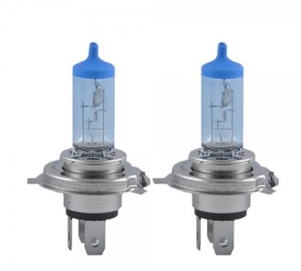 Галогенная лампа Power White +60% H4 12V 60/55W 4300K (2 шт.) - BREVIA 12040PWS