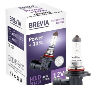 Галогенная лампа Power +30% H10 (9145) 12V 45W PY20d (1 шт.) - BREVIA 12050PC