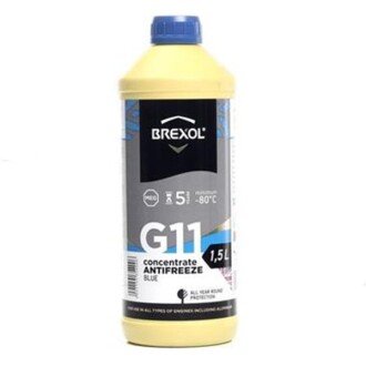 Антифриз-концентрат Blue G11 Coolant Concentrate -80°C синій, 1,5л - BREXOL ANTF-032