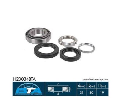 Комплект підшипника колеса задн Лів/Прав (39x80x19) MAZDA E 2.0/2.2D 05.85-12.03 - BTA H23034BTA