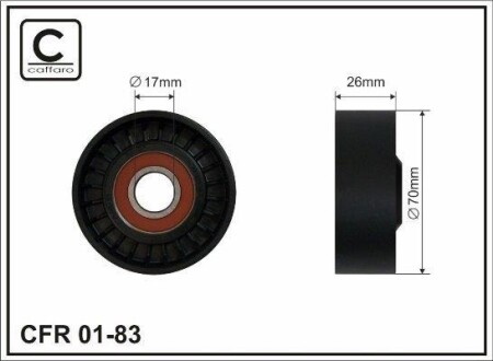 Ролік Bmw E60/65/66 4.0/4.5i 01-> - (11287505224, 11287542680, 11287549588) CAFFARO 0183