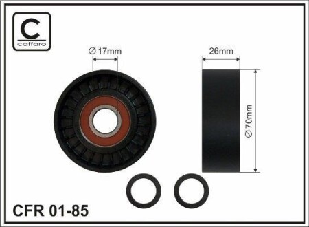 Натягувач паска генер. Bmw E46/60/65/66 Diesel - (11287786881) CAFFARO 0185