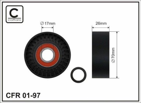 Ролік(сам ролік)Натягувач Bmw 11 28 1 433 571 - CAFFARO 0197