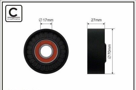 Ролик поликлинового ремня avensis/corolla 2.0d отдельно - CAFFARO 1197