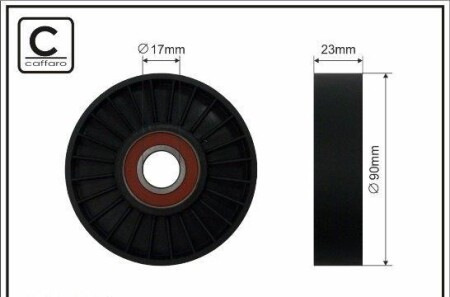 Ролик поликлинового ремня 2.0-2.3 saab 9-3, 9-5 98- отдельно - (4898755, 5172309) CAFFARO 1700