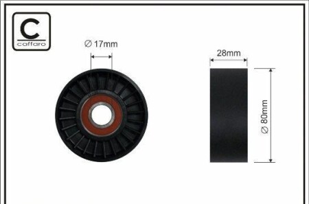 Ролик натягу Bmw E39 535/540 M62 X5 E63 99- - (7500560, 11287500560) CAFFARO 172-00