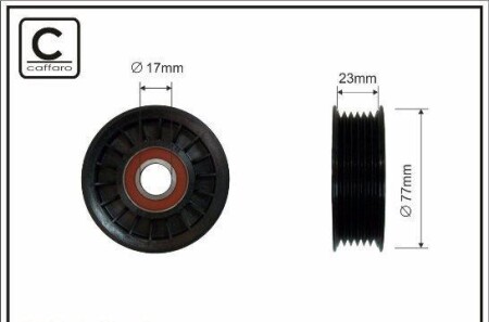 (Ролик 77x17x23) Натяжник паска Ford Focus II/ C-MAX 1.8TDCi 11.04- - (1367254) CAFFARO 178-00