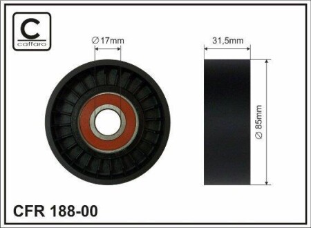 Ролик - (117502W200) CAFFARO 18800