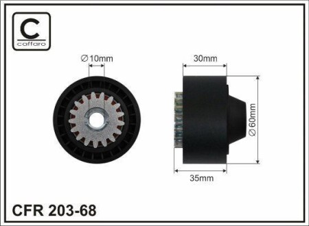 Rolka napinacza renault - (7701478933, 8200324532, 8200769155) CAFFARO 20368