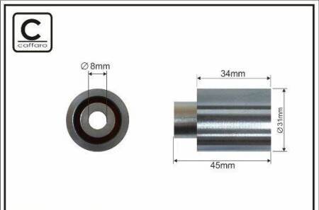 (31x8x34 metal)Ролик направлаючий Subaru Forester/Impreza 2.0 WRX STi 01- - CAFFARO 214-104