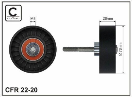 Rolka prowadzca volvo - (9207905) CAFFARO 2220