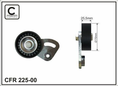 Ролік паска клин.AC Bmw M51 525TD/S E39 - (pqg100340l) CAFFARO 225-00