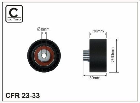 Ролик(60x8x30) ГРМ Peugeot 206/307 1.6 (TU5JP4) 00- - CAFFARO 23-33