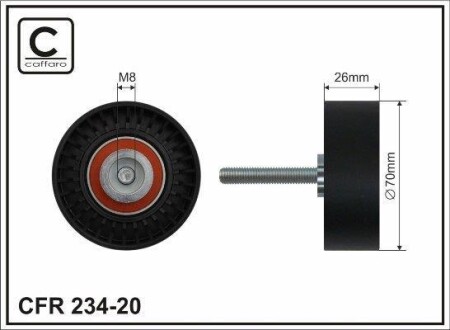 Ролік паска Ford Mondeo 1.8/2.0/2.0TDCI 00- - CAFFARO 234-20