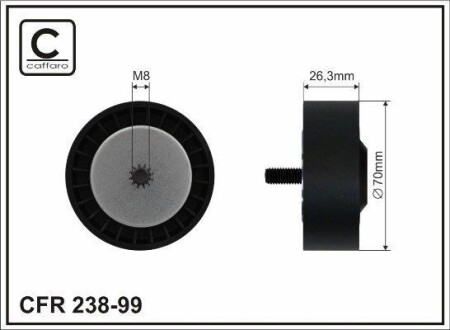 Ролик генератора Bmw 1 E81, 3 E90, 2.0d/3.0d, 09.04- - (11287790448) CAFFARO 238-99