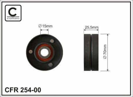 Натяжной ролік BMW E46,39,38, X5 - (11282247713, 11282354131, PQG100330L) CAFFARO 25400