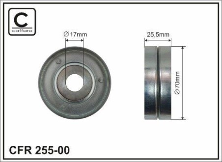 Ролик (70x17x26) Bmw 730D E38/E46/E39 - CAFFARO 255-00