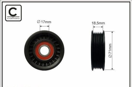 Rolka prowadzca ford - (6935235, 93BB19A216BF) CAFFARO 25600