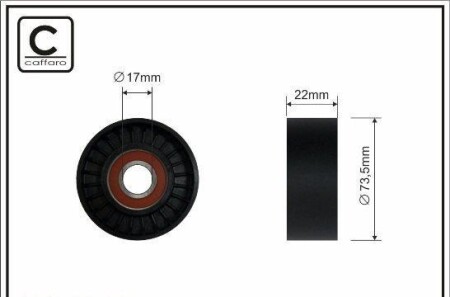 Ролiк натягу Ford Escort/Fiesta 1.8D/TD 95-00 - (96FF19A216CA, 96FF19A216AE, 96FF19A216AF) CAFFARO 30-00