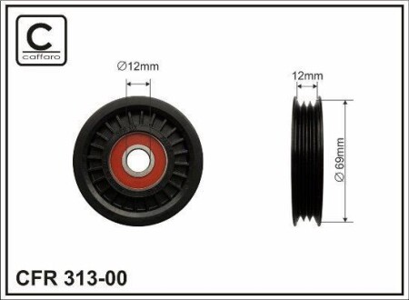 Rolka napinacza nissan - (11925AX000, 11925AX00B, 11927AX000) CAFFARO 31300