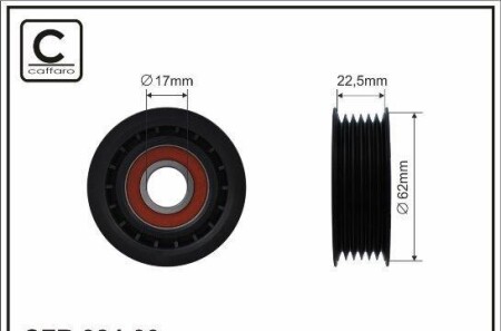 Rolka napinacza seat - (071145299D, 071145299B) CAFFARO 32400