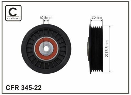 Rolka napinacza audi skoda vw - CAFFARO 34522