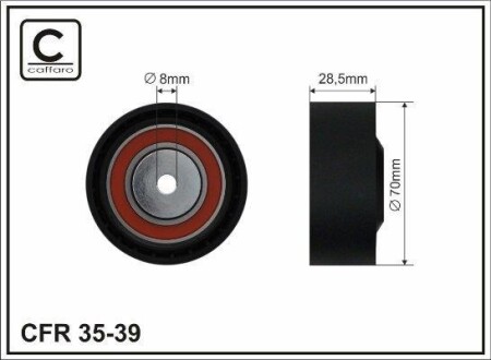 Натяжит. ремня Bmw E32,E31,E34,E38 87- 11 28 1 731 2 - CAFFARO 3539