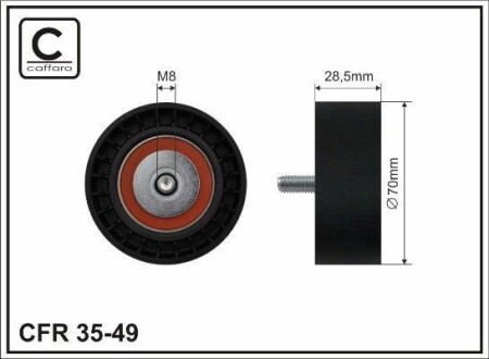 Rolka napinacza bmw - (11281731220) CAFFARO 3549