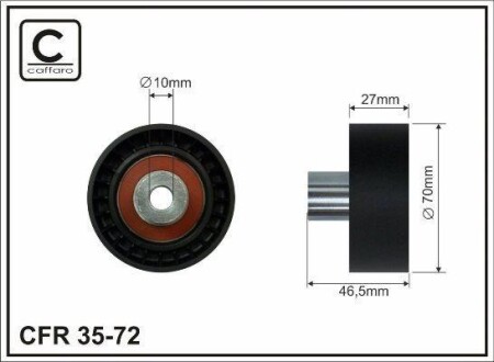 Rolka prowadzca renault - (7700862744) CAFFARO 3572