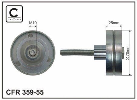 Ролик поликлинового ремня vag 1.4tfsi/06- - (03C145276B) CAFFARO 35955