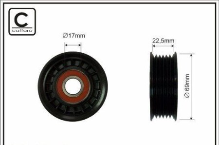Ролик поликлинового ремня - (zj3815980c, zj3815980b, zj3815980) CAFFARO 36700