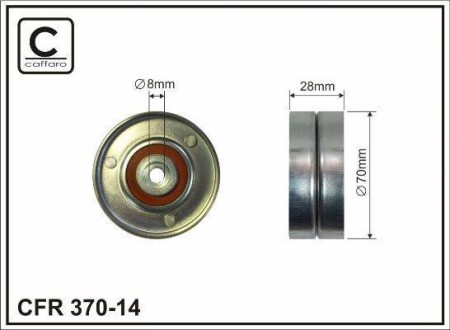 Rolka prowadzca seat skoda vw - (028145278M, 047903306A) CAFFARO 37014