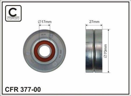 Ролик привідного ременя - (11955EE50B, 11955ET00A, 11955JD20A) CAFFARO 37700