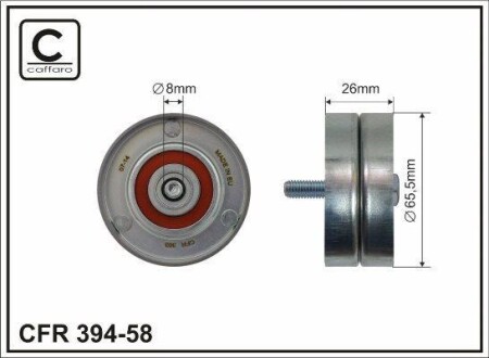 Rolka prowadzca psa renault - (575175) CAFFARO 39458