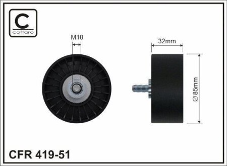 Rolka 85x10x32 plastik - CAFFARO 419-51