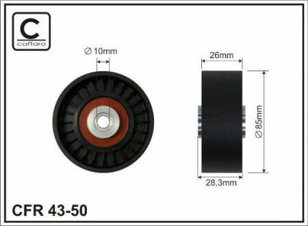 Rolka prowadzca opel renault saab - (5636411, 5954805, 7701052673) CAFFARO 4350