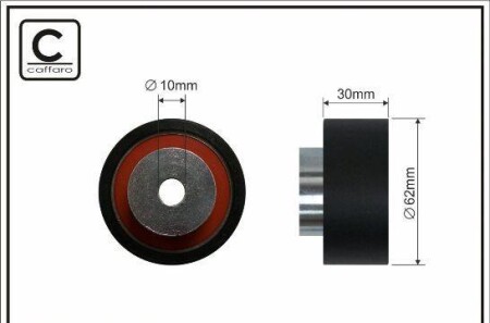 РОЛИК (БЕЗ МЕХАНИЗМА) 62x10x30 0829.C4 - (0829C4, 1282367G00, 1282367G10) CAFFARO 436145 (фото 1)