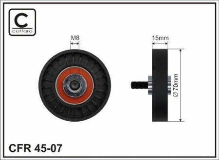 Натяжний ролік Renault Clio 1,4 91 - CAFFARO 45-07